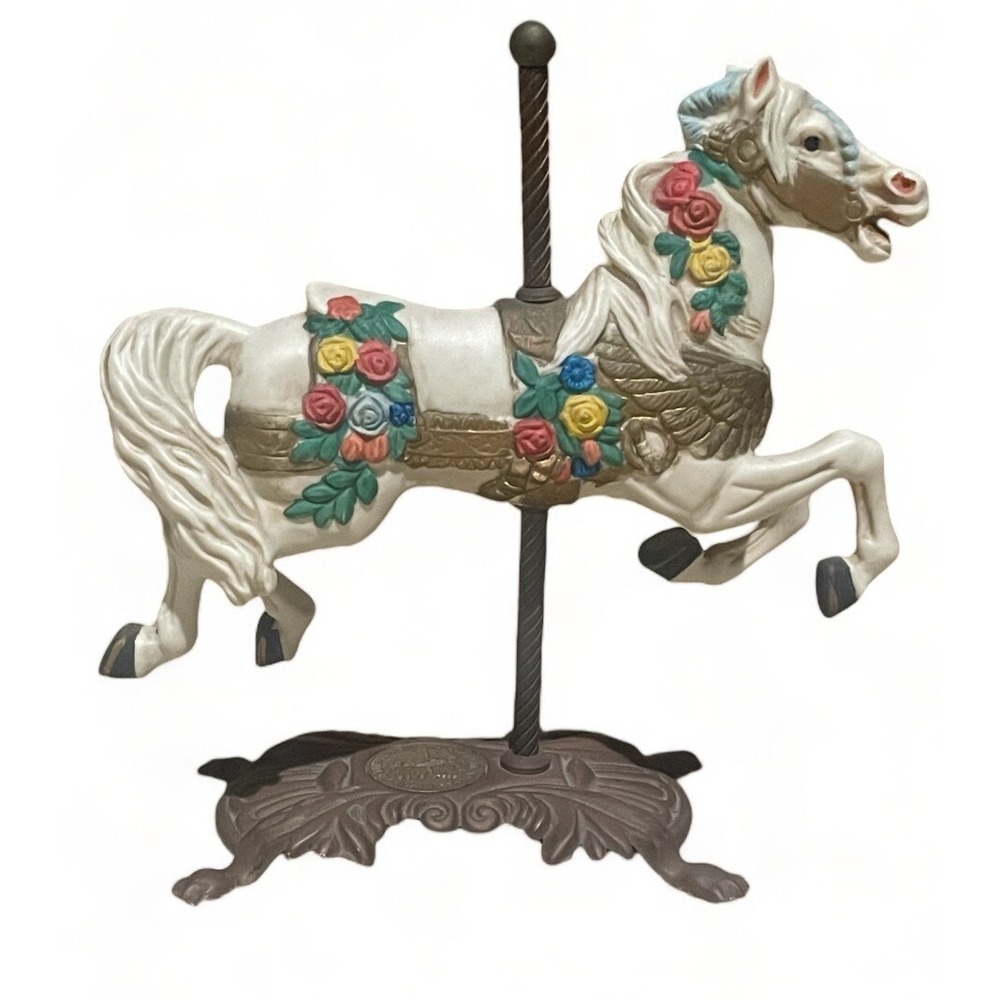 The‎ American Carousel By Tobin Fraley Limited Edition White Gold Horse Roses